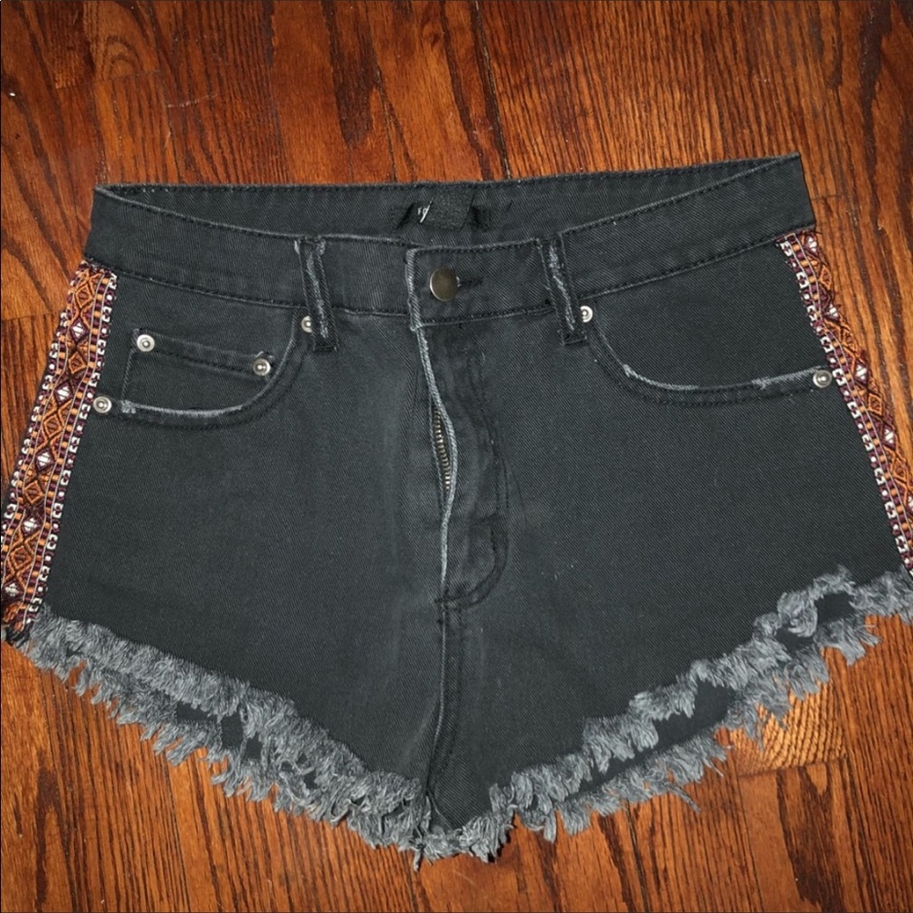 Black cutoffs high waisted shorts